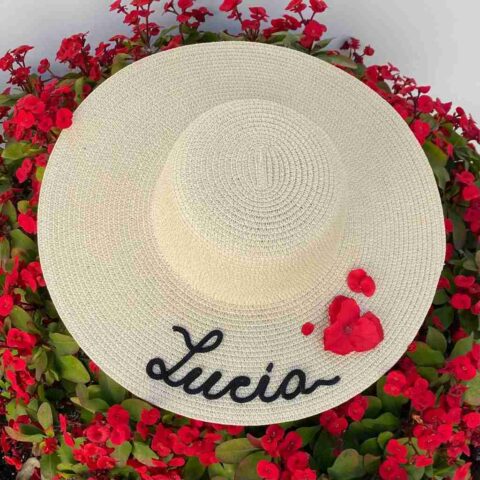 Pamela personalizada con flores