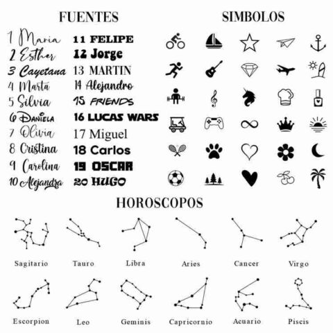 Símbolo, horóscopo y Fuente