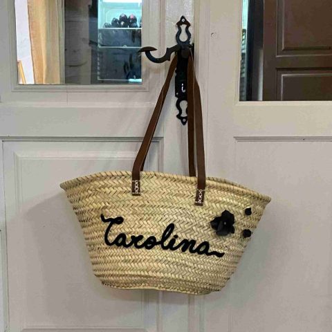 capazo personalizado con flores