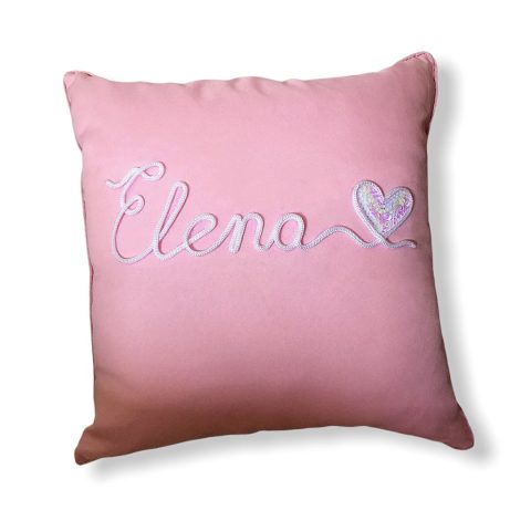 Cojín personalizado rosa