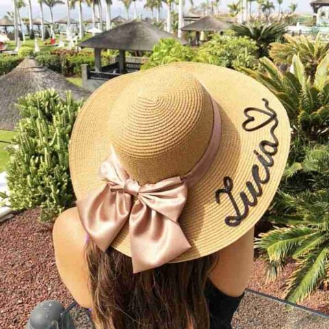 Pamelas personalizadas lazo ocre